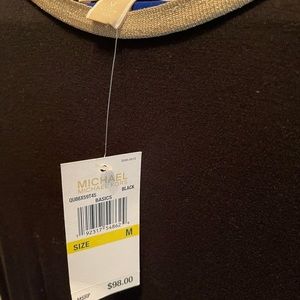 Michael Kors long black dress with gold accents brand-new